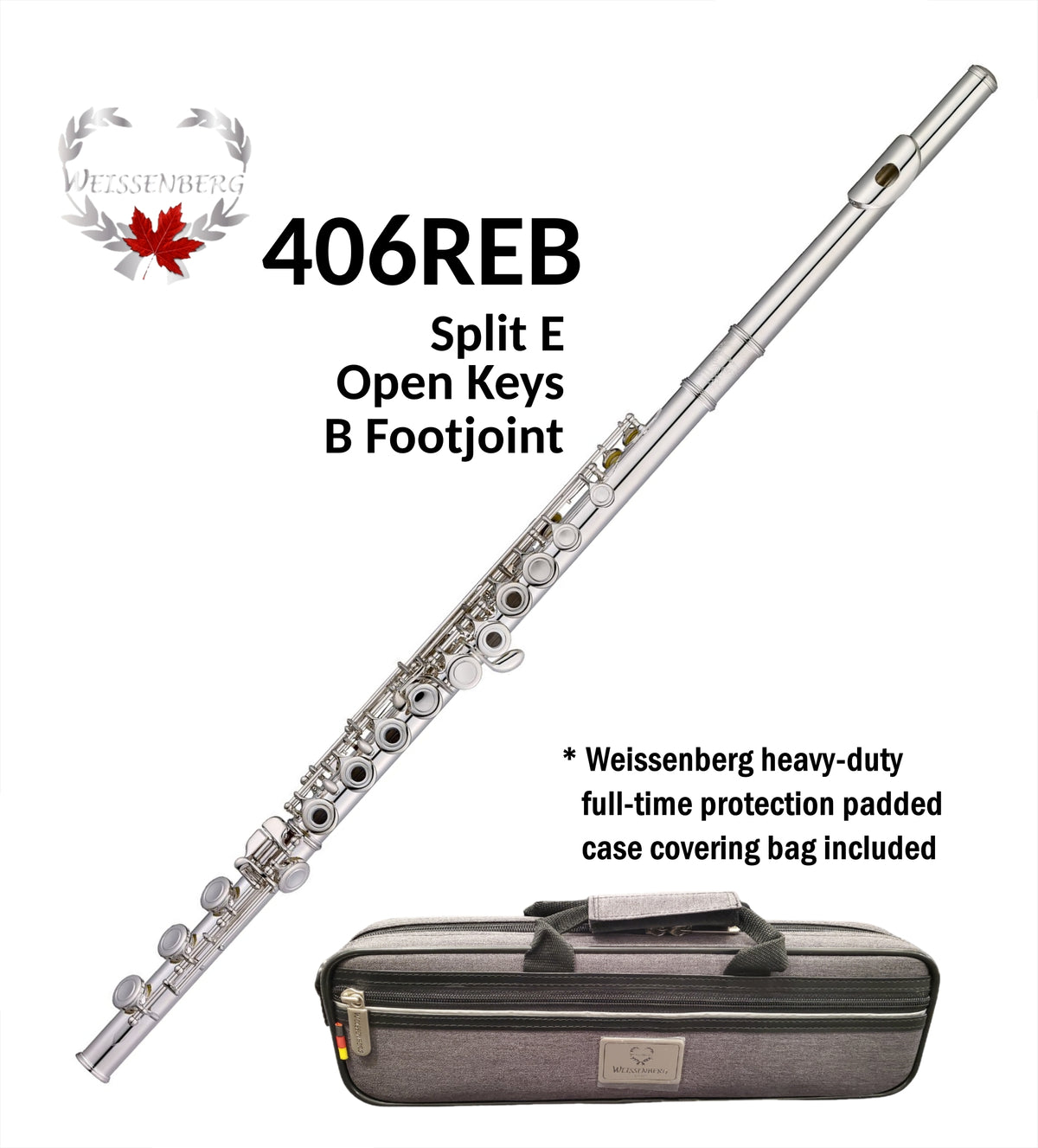406REB Flute - Split E / Open Keys / B-Footjoint
