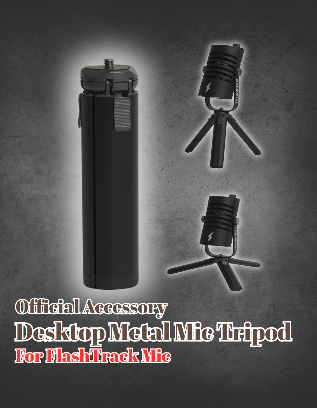 Desktop Mini Mic Metal Tripod (for FlashTrack)