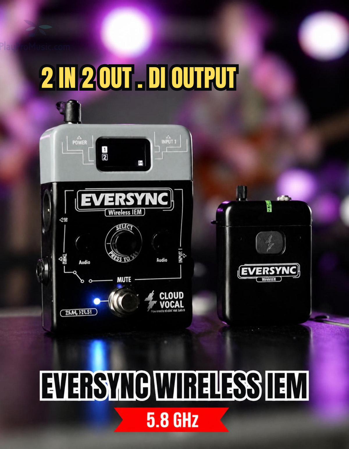 EverSync 5.8GHz Wireless In-Ear Monitor (IEM) System Ultra-Low Latency