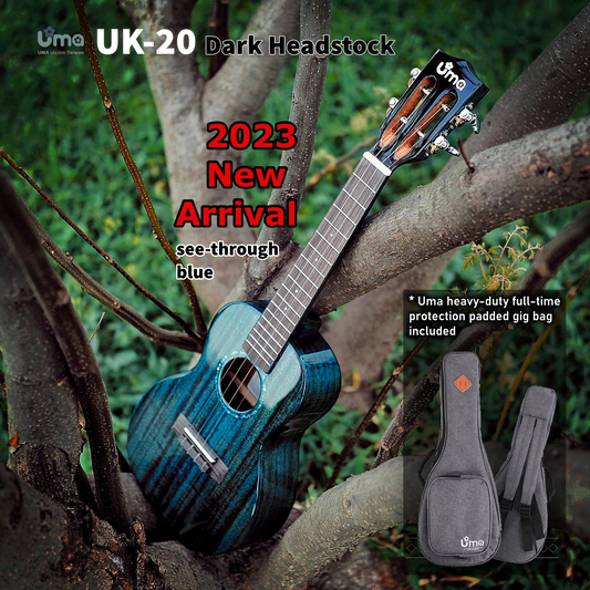 UK-20 Dark Headstock - All Solid Mahogany Ukulele