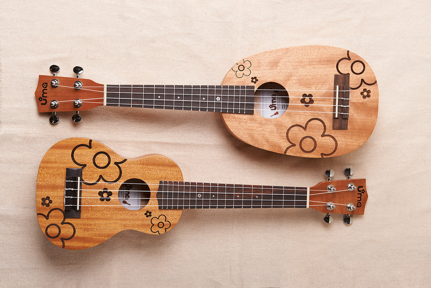 UK-FL Solid Mahogany Carving Ukulele