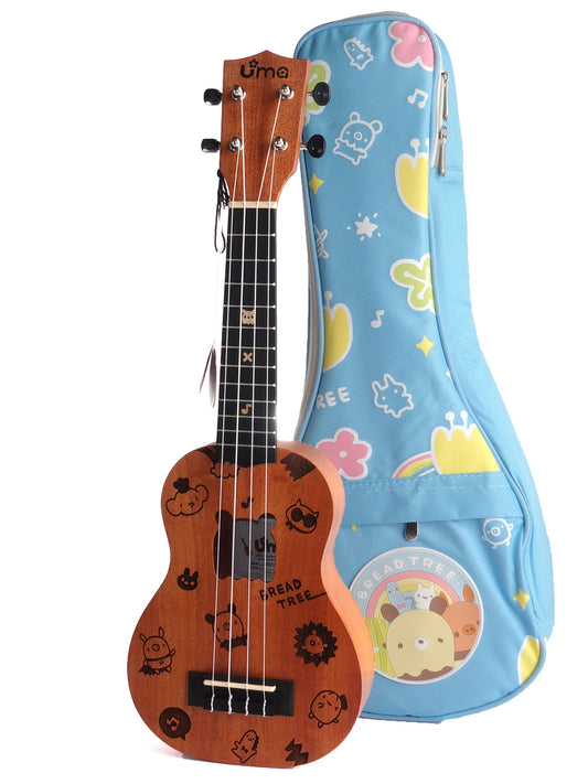 BREADTREE Designer Carving Mahogany Ukulele + Exclusive Gig Bag