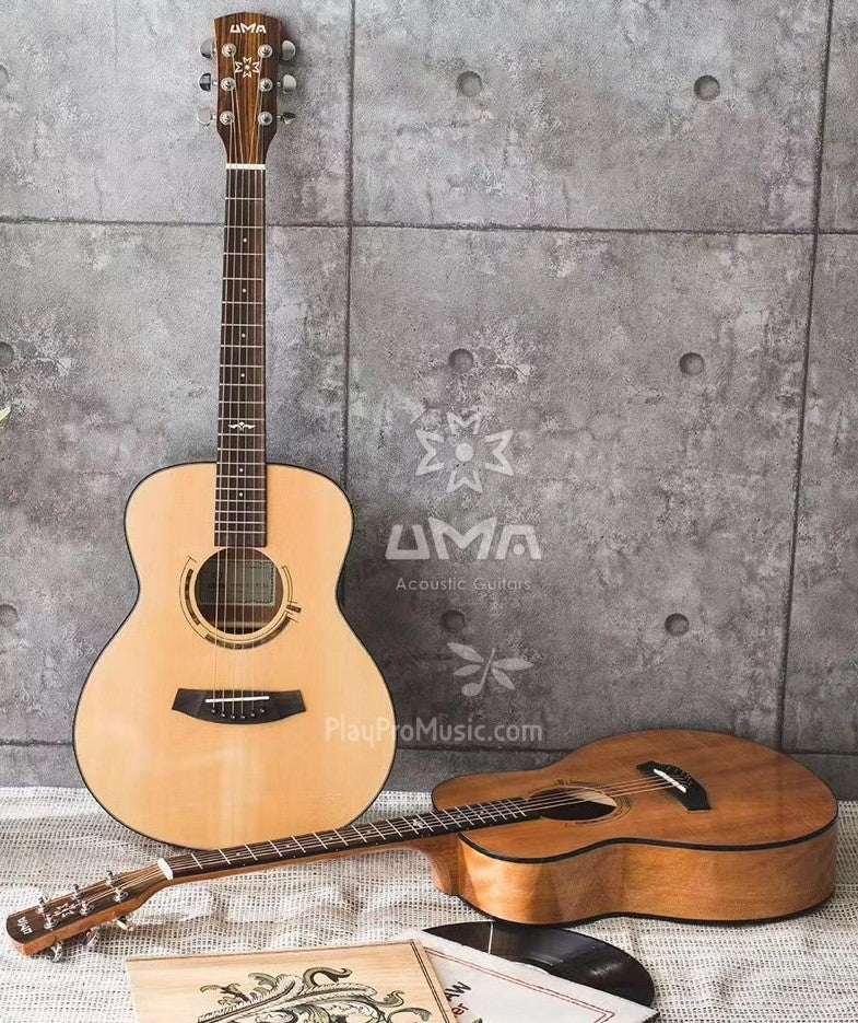 K1 Mini Solid Spruce or Mahogany Top Acoustic Guitar