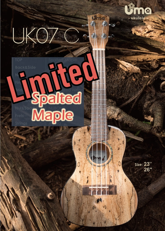 Limited UK-07 All Spalted Maple Ukulele