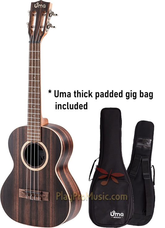 Floor Model - UK-11T Striped Ebony Ukulele