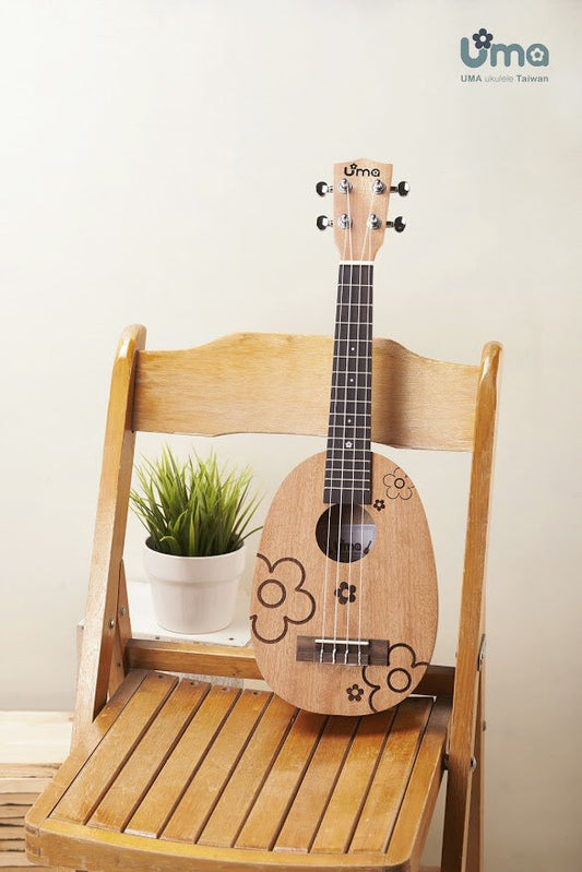 UK-FL Solid Mahogany Carving Ukulele