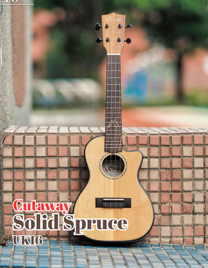 UK-16 Solid Spruce Top Cutaway Ukulele