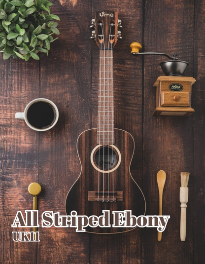UK-11 Striped Ebony Ukulele
