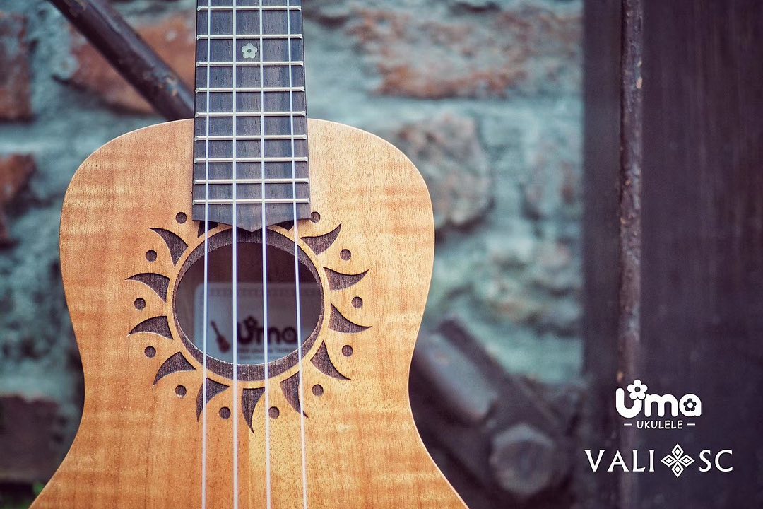 VALI Series Solid Mahogany Carving Ukulele