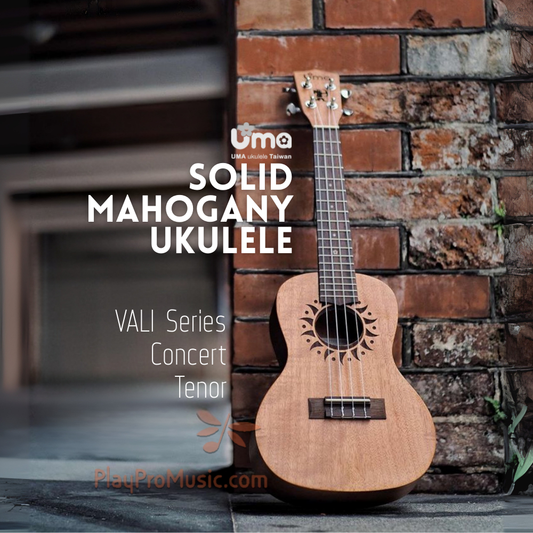 VALI Series Solid Mahogany Carving Ukulele