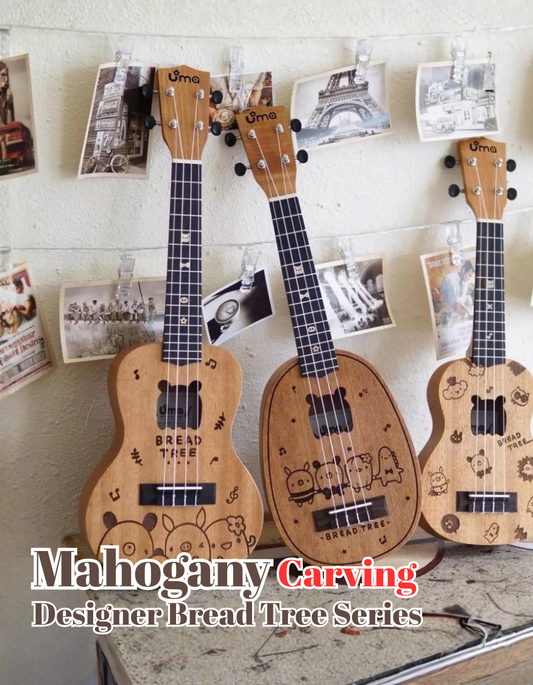 BREADTREE Designer Carving Mahogany Ukulele + Exclusive Gig Bag