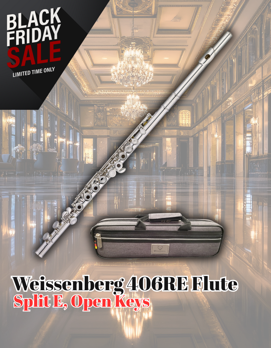 406RE Flute - Split E / Open Keys