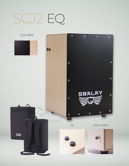 SCJ-2-EQ Birch Electronic Cajon (Built-in EQ)