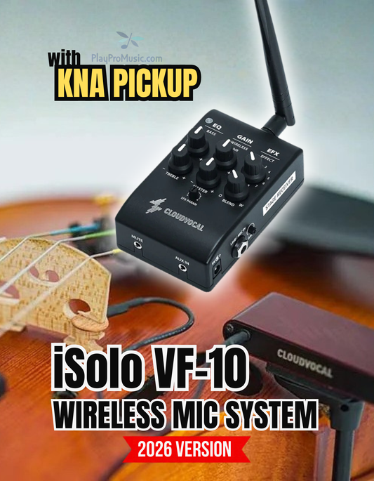 iSolo VF-10 Wireless Violin & Fiddle Microphone System with KNA Piezo Pickup