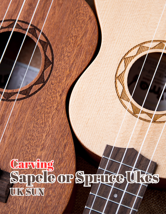 UK SUN Carving Sapele or Spruce Top Ukulele