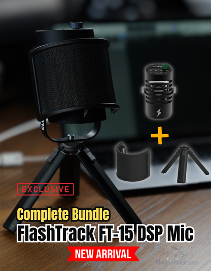 FlashTrack FT-15 DSP Microphone (Built-in EX & IR) - Exclusive Complete Bundle