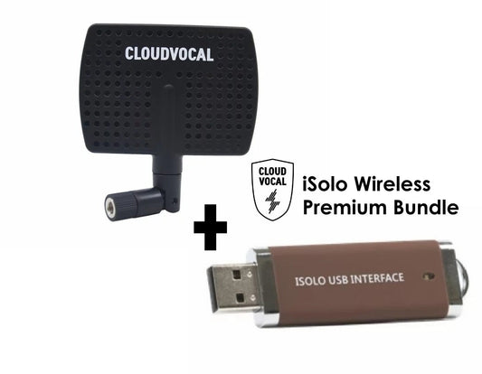 iSolo Wireless Premium Bundle - Directional Antenna + USB Audio Interface Receiver (USA Version)