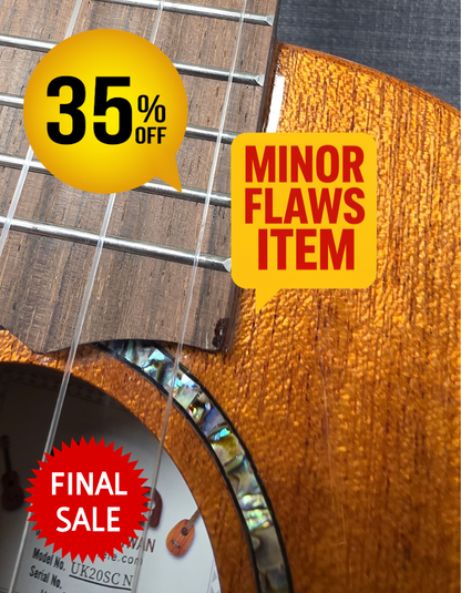 Minor Flaws - UK-20SC ALL Solid Mahogany Ukulele