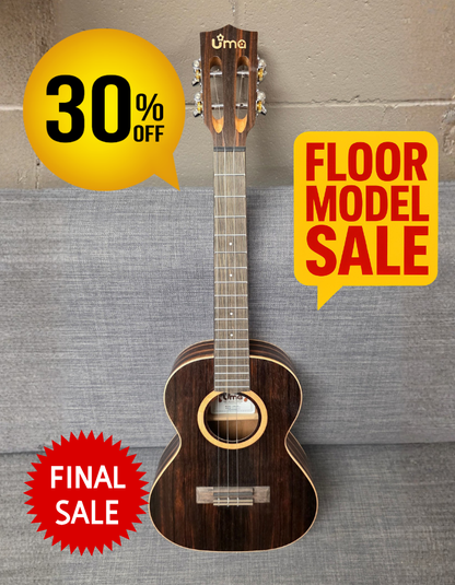 Floor Model - UK-11T Striped Ebony Ukulele