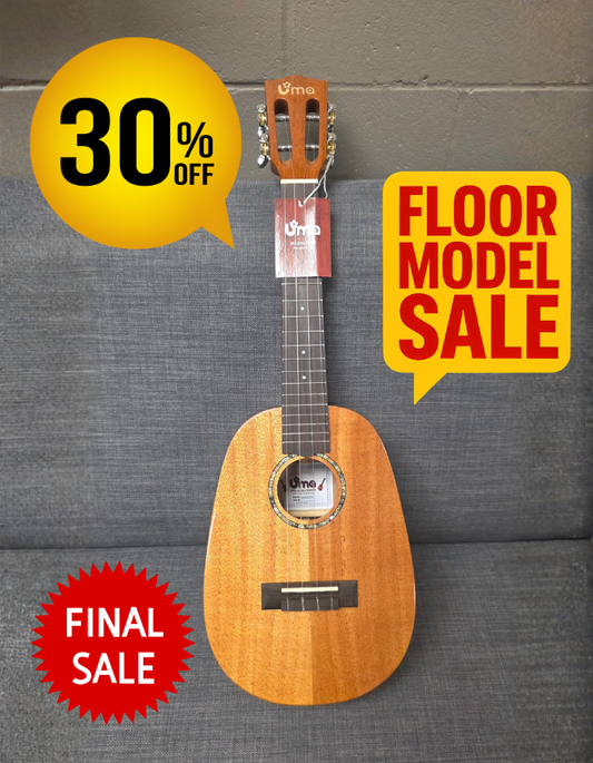 Floor Model - UK-20SCP All Solid Mahogany Concert Pineapple Ukulele